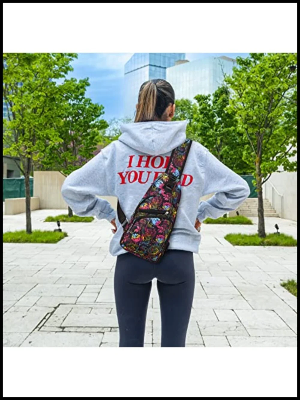 Anti-Theft Sling Backpack Crossbody Chest Bag with USB Charging Port Oxford